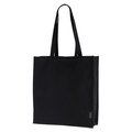Bolsa de algodón con asas largas Negro