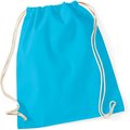 Bolsa de algodón con Cierre de cordón Surf Blue