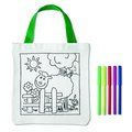 Bolsa de algodón para colorear con 5 bolígrafos