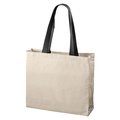 Bolsa de algodón Fairtrade asas de color Negro