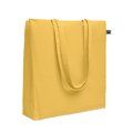 Bolsa de algodón Fairtrade con asas largas 180 gr/m² Amarillo