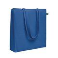 Bolsa de algodón Fairtrade con asas largas 180 gr/m² Azul Royal