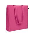 Bolsa de algodón Fairtrade con asas largas 180 gr/m² Fucsia