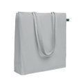 Bolsa de algodón Fairtrade con asas largas 180 gr/m² Gris
