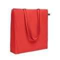 Bolsa de algodón Fairtrade con asas largas 180 gr/m² Rojo