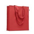 Bolsa Algodón Orgánico con Fuelle Rojo