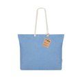 Bolsa algodón reciclado 220g con asas trenzadas Azul