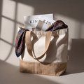 Bolsa de algodón reciclado con base de yute