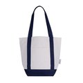 Bolsa de algodón reciclado con bolsillo frontal Azul Marino