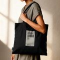 Bolsa de algodón reciclado negro