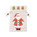 Bolsa de algodón para regalo navideño Noel