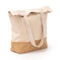 Bolsa de algodón y yute con asas reforzadas