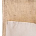 Bolsa de algodón y yute con bolsillo exterior