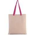 Bolsa de compras en canvas Natural / Magenta