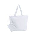 Bolsa de playa personalizada de poliéster con neceser 47 x 34 x 12,5 cm Blanco