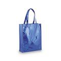 Bolsa de tela non-woven laminado brillante de 80 g/m² 31 x 40 cm Azul