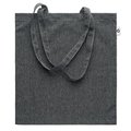 Bolsa ecológica jaspeada de algodón reciclado Negro