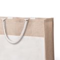 Bolsa ecológica de yute reforzada con bolsillo frontal de algodón