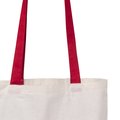 Bolsa feria de algodón 100% con asas largas de color