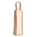 Bolsa ideal para botella de yute laminado y algodón