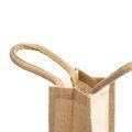 Bolsa ideal para botella de yute laminado y algodón