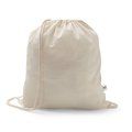 Bolsa mochila de algodón y poliéster Natural Claro