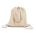 Bolsa mochila algodón reciclado con cordones Crudo