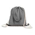 Bolsa mochila algodón reciclado con cordones Negro Talla Única Adulto