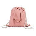 Bolsa mochila algodón reciclado con cordones Rojo Talla Única Adulto