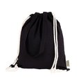 Bolsa mochila de asas largas con etiqueta GRS Negro
