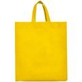 Bolsa non woven con fuelle y asa corta Amarillo 40x35x12cm