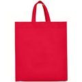 Bolsa non woven con fuelle y asa corta Rojo 40x35x12cm