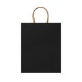 Bolsa de papel 110g con asas rizadas Negro