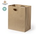 Bolsa Papel 80g/m2 con Fuelle y Asa Troquelada