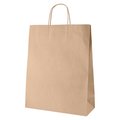 Bolsa de papel kraft con asa rizada Kraft