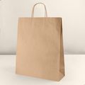 Bolsa de papel kraft con asa rizada