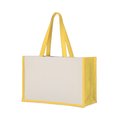 Bolsa de playa ecológica de yute y algodón laminados