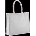 Bolsa de playa yute con asa de algodón Cool Grey