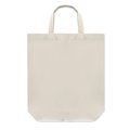 Bolsa plegable de algodón con asas cortas