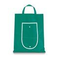Bolsa plegable en non woven ribete blanco 39 x 47 cm Verde