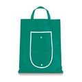 Bolsa plegable en non woven ribete blanco 39 x 47 cm Verde