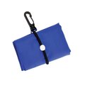Bolsa plegable de poliester con mosquetón Azul