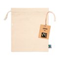 Bolsa Regalo Fairtrade de Cordón 15x21 Natu