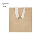 Bolsa resistente de tela ecológica de yute y asas verdes