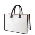 Bolsa shopper de algodón canvas Negro