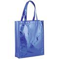 Bolsa de tela non-woven laminado con acabado metalizado Azul