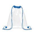 Bolsa transparente de cuerdas EVA y PVC Azul Royal