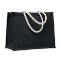 Bolsa Yute Asas Algodón Negro