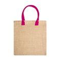 Bolsa de yute natural con asas reforzadas Fucsia Talla Única Adulto