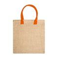 Bolsa de yute natural con asas reforzadas Naranja Talla Única Adulto